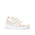 Giuseppe Zanotti Talon Sneakers – White Beige Calf Leather Low-Top Lace-Up Shoes – Women’s