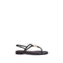 Fendi FFold Sandals Dark Purple Ayers Leather Flat T-Bar Women’s