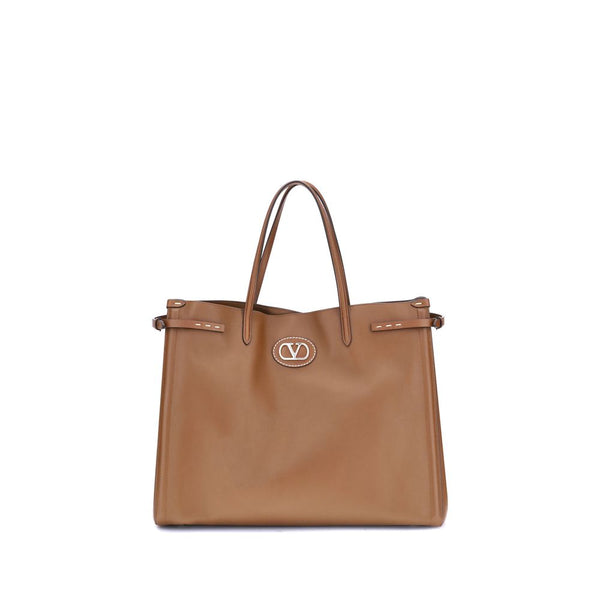 Valentino Garavani Antibes Tote Bag Brown Calf Leather for Women