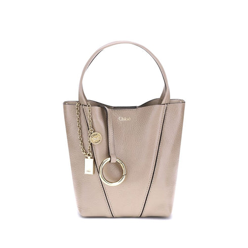 Chloé Spin Shoulder Bag in Beige Calf Leather for Women
