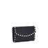 Valentino Garavani Rockstud Wallet with Chain in Black Calf Leather for Women