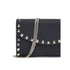 Valentino Garavani Rockstud Wallet with Chain in Black Calf Leather for Women