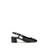 Jimmy Choo Elisa Black Leather Slingback Block Heel Pumps – Women’s Sandals