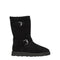 Kenzo Black Suede Ankle Boots – Women's Fur Lined Buckle Closure