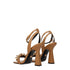 Versace Medusa High Heel Sandals – Brown Leather – Women’s Shoes