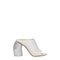 Off-White White Leather Platform Heels – Sculptural Mules - Women’s