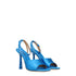 Off-White Blue Satin Open Toe Stiletto Heels Sandals for Women