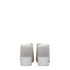 Off-White White Leather Platform Heels – Sculptural Mules - Women’s