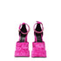Versace Pink Velvet Platform Sandals with Medusa Charm and Rhinestone Detail - Women’s