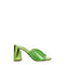 Miu Miu Green Plexiglass Open Toe Block Heels Platform Sandals for Women
