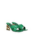 Dolce & Gabbana Green Crocodile-Print Leather Heeled Sandals – Women’s Mid Heels