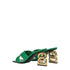 Dolce & Gabbana Green Crocodile-Print Leather Heeled Sandals – Women’s Mid Heels