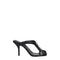 Givenchy Black Leather Stiletto Heels Sandals with Silver Detail – Women’s
