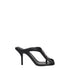 Givenchy Black Leather Stiletto Heels Sandals with Silver Detail – Women’s