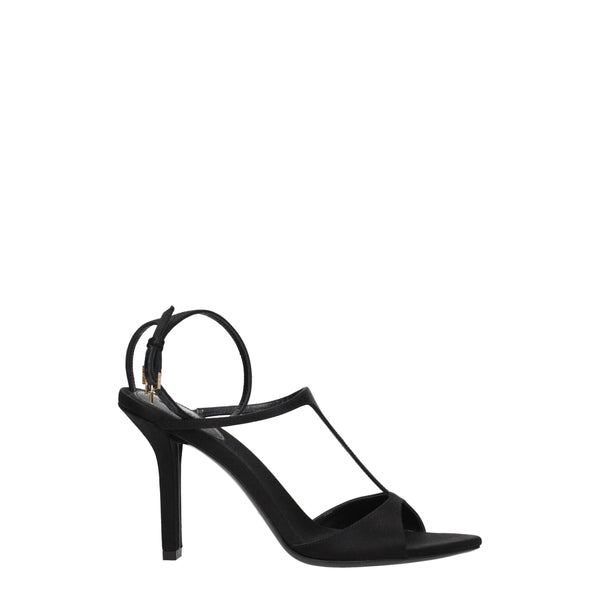 Givenchy Women’s Black Satin Stiletto Sandals – Elegant Open-Toe Heels
