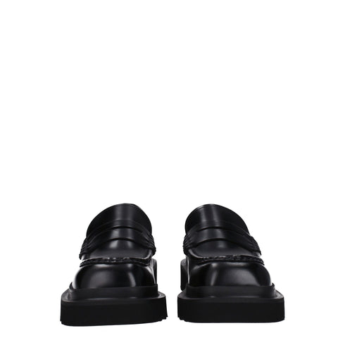 Dolce & Gabbana Black Leather Slip-On Loafers