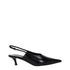 Givenchy Women's Black Leather Slingback Mid Heels Pumps