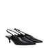 Givenchy Women's Black Leather Slingback Mid Heels Pumps