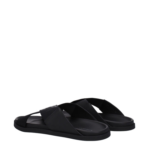 Givenchy Black Fabric Slippers Sandals