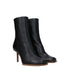 Jacquemus Women's Ankle Boots – Black Leather High Heel Square Toe