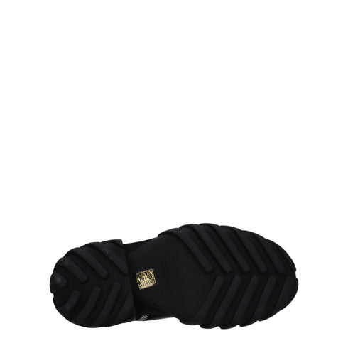 Off-White Black Leather Ankle Boots – Women’s Round Toe Chunky Mid Heel