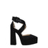 Jimmy Choo Black Satin Platforms