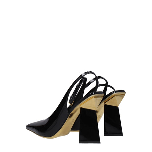 Valentino Garavani Slingback Heeled Sandals in Black Patent Leather - Pointed Toe High Heels for Women