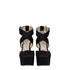 Jimmy Choo Black Satin Platforms