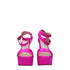 Jimmy Choo Women's Pink Fuchsia Satin Platform High Heels Sandals