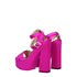 Jimmy Choo Women's Pink Fuchsia Satin Platform High Heels Sandals