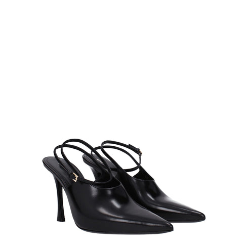 Givenchy Women's Black Leather Pointed High Heels Pumps