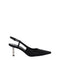 Givenchy Black Fabric High Heel Slingback Pumps with Rhinestone Embellishments - Women’s