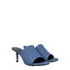 Givenchy Women’s Blue Denim Fabric Open-Toe Sandals – Mid-Heels Slip-On