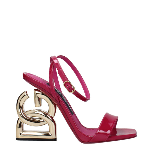 Dolce & Gabbana Pink Patent Leather Stiletto Heels Sandals – Women’s