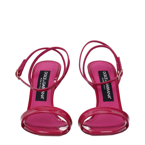 Dolce & Gabbana Pink Patent Leather Stiletto Heels Sandals – Women’s