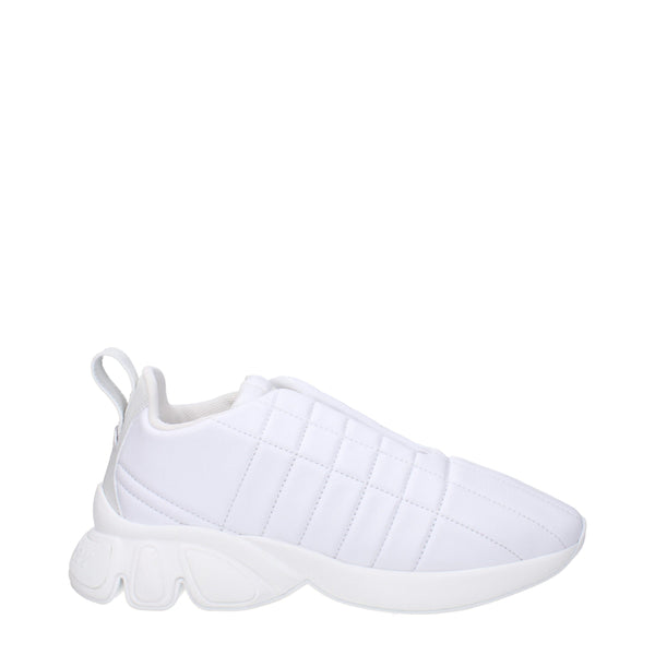 Burberry White Leather Sneakers – Women’s Casual Shoes