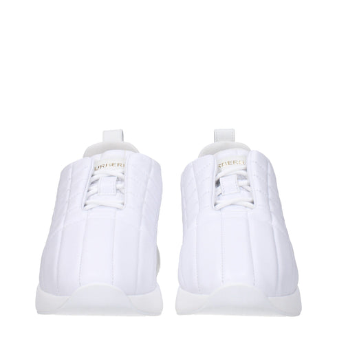Burberry White Leather Sneakers – Women’s Casual Shoes