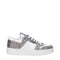 Jimmy Choo White & Silver Rhinestone Chunky Leather Sneakers – Women’s