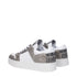 Jimmy Choo White & Silver Rhinestone Chunky Leather Sneakers – Women’s