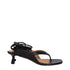 Off-White Flip-Flop Sandals Black Leather Mid Heel Women’s Shoes