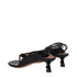 Off-White Flip-Flop Sandals Black Leather Mid Heel Women’s Shoes