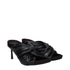 Stella McCartney Heeled Sandals – Black Eco-Leather Draped Open-Toe Mules for Women