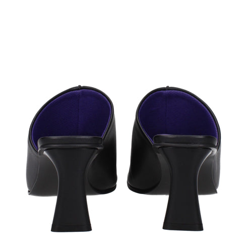 Stella McCartney Heeled Mules – Black Eco-Leather Open-Toe Slip-On Sandals for Women