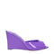 Christian Louboutin Wedge Sandals – Violet Patent Leather Open Toe Heels – Women’s Summer Shoes