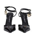 Dolce & Gabbana Black Leather Stiletto Heels Sandals