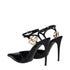 Dolce & Gabbana Black Leather Stiletto Heels Sandals