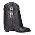 Givenchy Ankle Boots in Black Aged Leather with Pointed Toe and Wedge Heel - Women’s