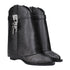Givenchy Ankle Boots in Black Aged Leather with Pointed Toe and Wedge Heel - Women’s