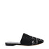 Givenchy Women's Black Satin Slippers – Designer Flat Sandals with Logo Detail
