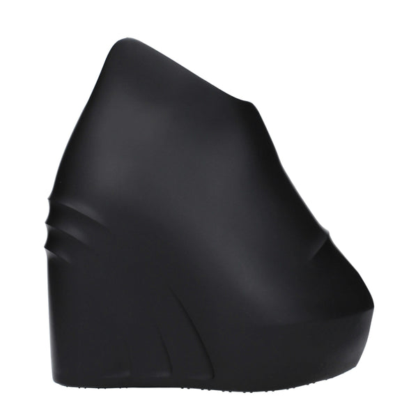 Givenchy Black Rubber Platform Wedge Sandals for Women